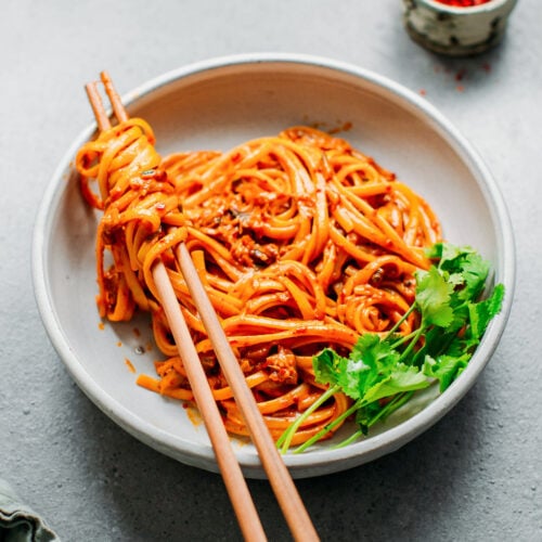 10-Minute Chili Almond Butter Noodles