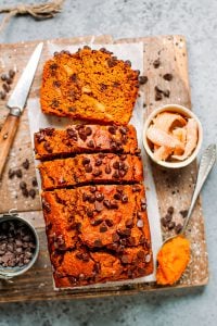 Candied Ginger & Chocolate Chip Pumpkin Bread