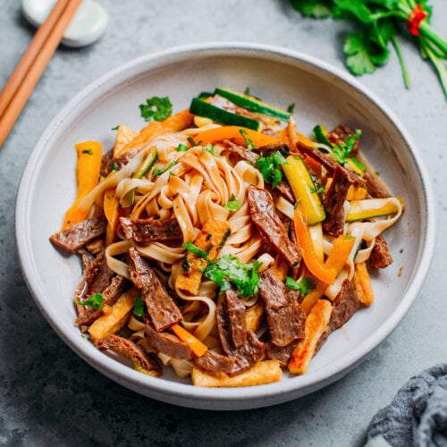 Char Siu Beef Noodles (Vegan)