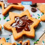 Vegan Chocolate Linzer Cookies