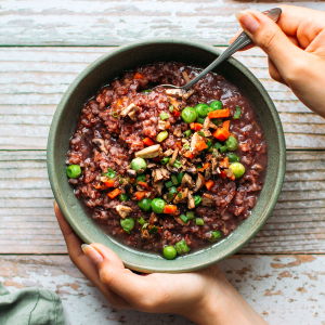 Cozy Red Rice Vegetable Soup