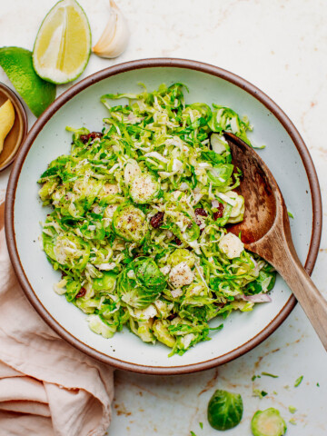 Gingery Shaved Brussels Sprout Salad
