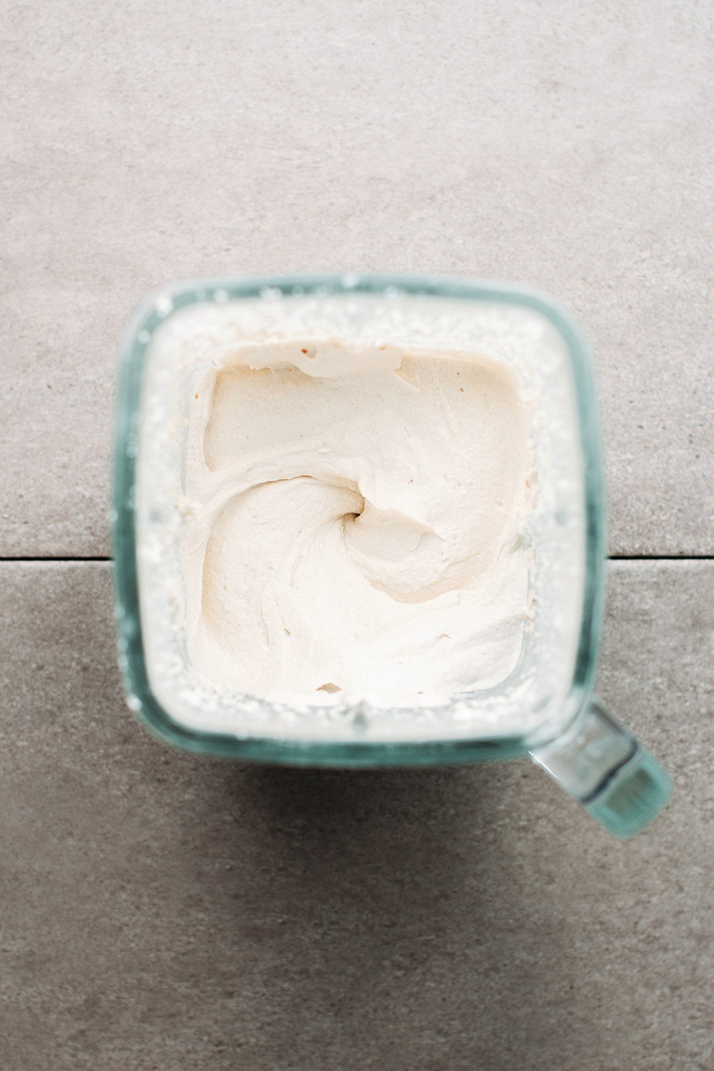 Vegan cream cheese in a blender