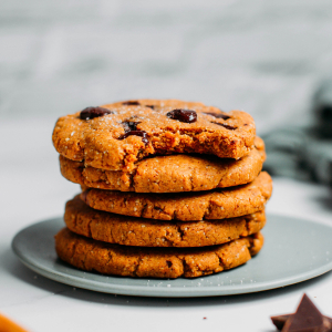 Grain-Free Vegan Protein Chocolate Chip Cookies