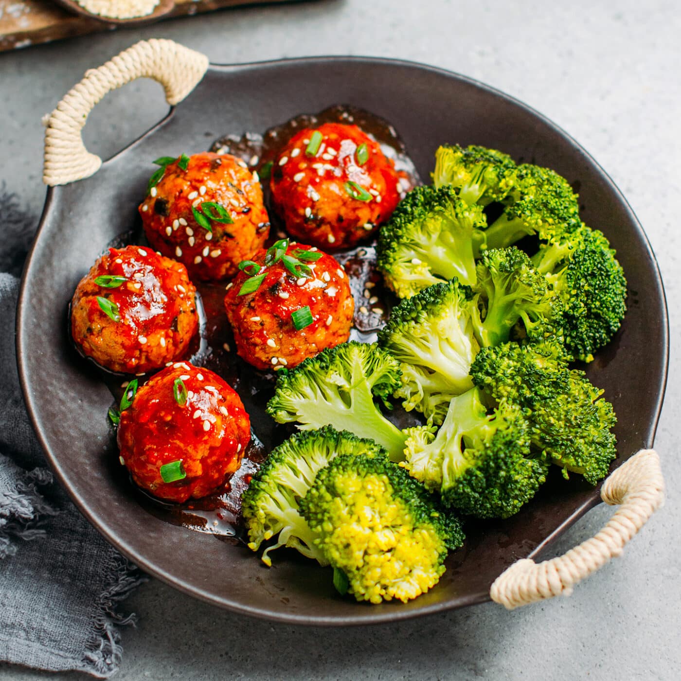 Tofu Balls with Sweet & Spicy Sauce