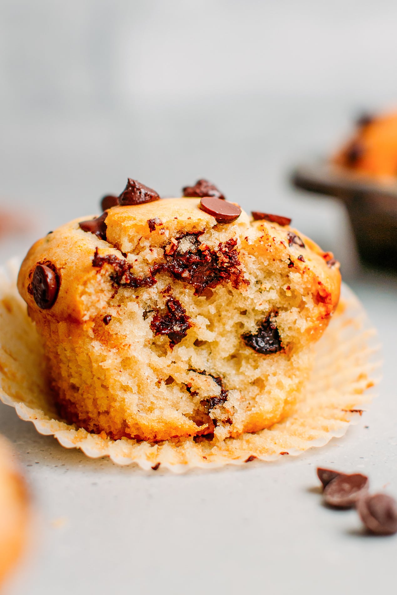 The Fluffiest Vegan Chocolate Chip Muffins