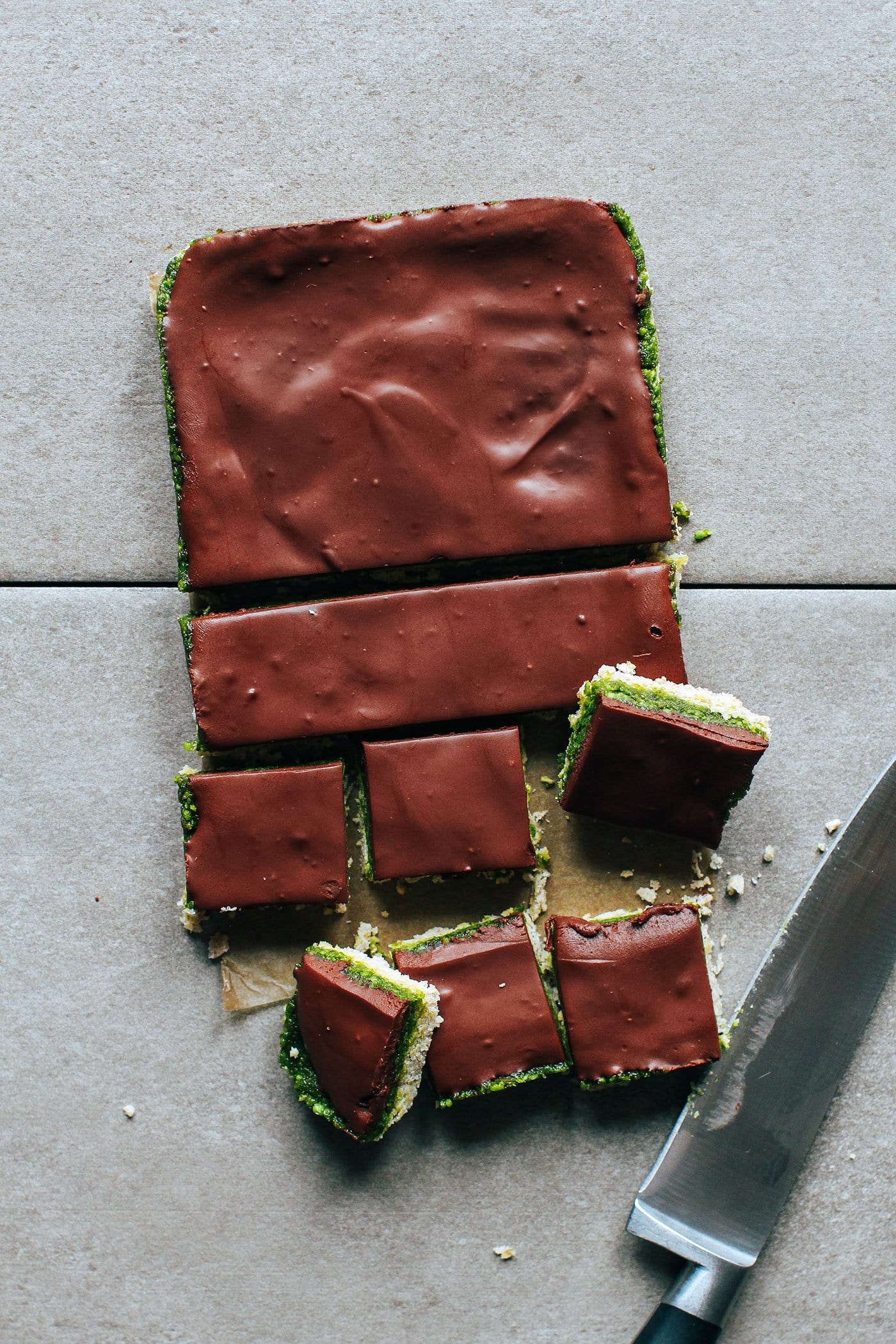 No-Bake Chocolate Pistachio Bars (Vegan + GF)