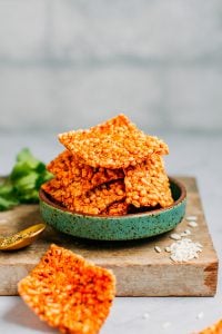 Puffed Rice Pizza Crackers