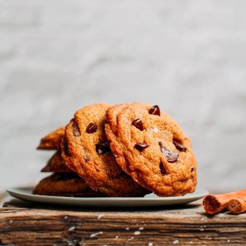 Vanilla Chocolate Chip Cookies (Vegan + GF)